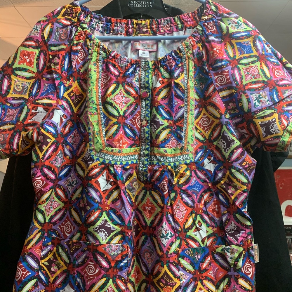 Koi Scrub Top